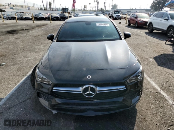 2022 Mercedes-Benz CLA 35 AMG with VIN W1K5J5BB8NN303431, listed as a Copart auction lot 72094494 with 39,917 mi miles and Salvage Title. Bid and sale history available at DreamBid. Image 5.