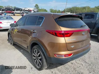 2017 Kia Sportage EX with VIN KNDPN3AC6H7109141, listed as a IAAI auction lot 41848646 with 123,211 mi miles. Bid and sale history available at carsss.com. Image 3.