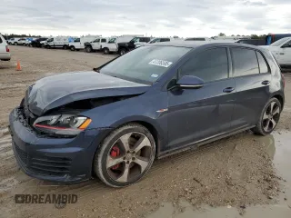 2016 Volkswagen Golf GTI Autobahn w/Performance Pkg with VIN 3VW447AU1GM049468, listed as a Copart auction lot 47206595 with 71,245 mi miles and Salvage Title. Bid and sale history available at carsss.com. Image 1.