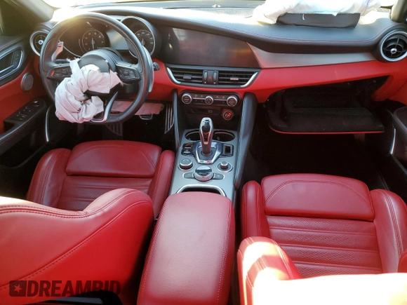 2020 Alfa Romeo Giulia Ti with VIN ZARFANBN2L7630245, listed as a Copart auction lot 84069784 with 0 mi miles and Salvage Title. Bid and sale history available at carsss.com. Image 8.