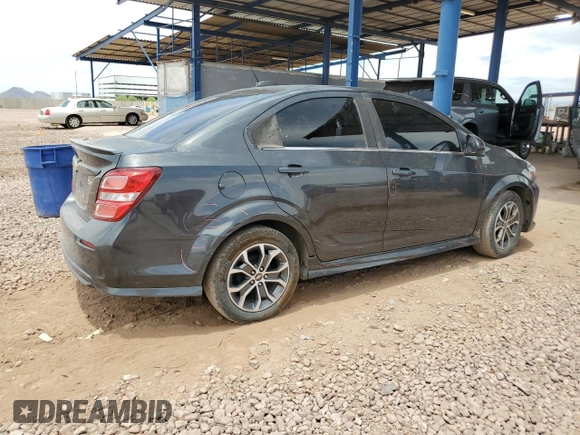 2017 Chevrolet Sonic LT with VIN 1G1JD5SG1H4103649, listed as a Copart auction lot 58536765 with 128,562 mi miles and Salvage title. Bid and sale history available at DreamBid. Image 3.