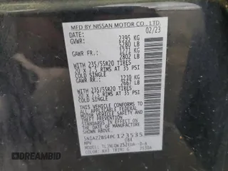 2023 Nissan Murano SV с VIN 5N1AZ2BS4PC123535, выставлен на аукционе Copart как лот 57043745 с пробегом 50 067 миль миль и Списание • Salvage title. История ставок и продаж доступна на DreamBid. Изображение 13.