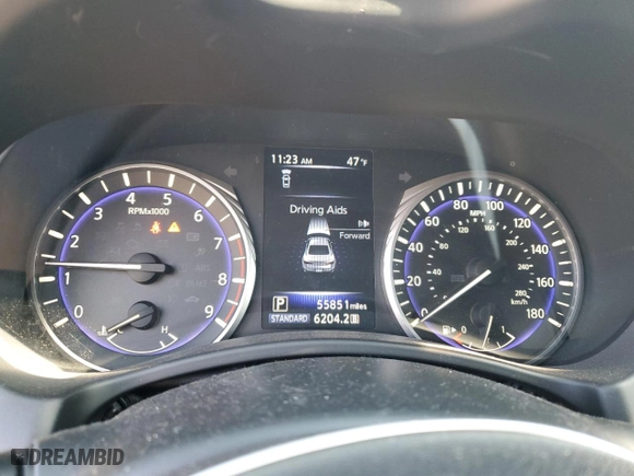 2019 Infiniti Q60 3.0t LUXE with VIN JN1EV7EL0KM291441, listed as a Copart auction lot 48387605 with 55,851 mi miles and Salvage Title. Bid and sale history available at carsss.com. Image 9.