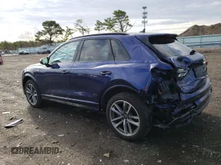 2021 Audi Q3 S line Premium Plus with VIN WA1EECF34M1061677, listed as a Copart auction lot 47665243 with 21,258 mi miles. Bid and sale history available at carsss.com. Image 2.