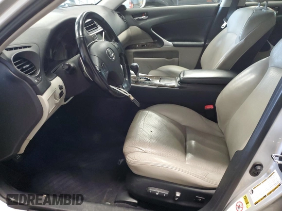 2009 Lexus IS 250 with VIN JTHCK262295028568, listed as a Copart auction lot 60450065 with 106,387 mi miles and Salvage title. Bid and sale history available at DreamBid. Image 7.