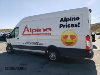 2022 Ford Transit Cargo with VIN 1FTBR3U88NKA64508, listed as a Copart auction lot 55091405 with 81,200 mi miles and Salvage Title. Bid and sale history available at DreamBid. Image 2.
