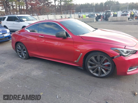 2018 Infiniti Q60 Red Sport 400 with VIN JN1FV7EL1JM630095, listed as a IAAI auction lot 41212992 with 97,970 mi miles and . Bid and sale history available at DreamBid. Image 13.