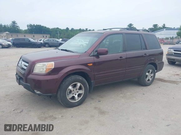 2007 Honda Pilot EX-L with VIN 2HKYF18597H513543, listed as a IAAI auction lot 42509483 with 201,778 mi miles and . Bid and sale history available at DreamBid. Image 2.