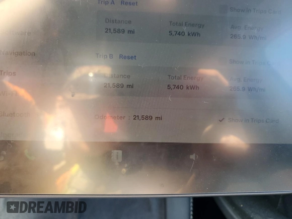 2024 Tesla Model Y Long Range with VIN 7SAYGDEE9RF120729, listed as a Copart auction lot 57360265 with 21,589 mi miles and Salvage title. Bid and sale history available at DreamBid. Image 9.