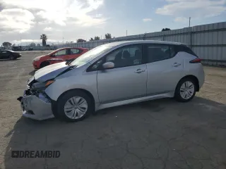 2023 Nissan LEAF S with VIN 1N4AZ1BV8PC556452, listed as a Copart auction lot 52210085 with 12,587 mi miles and Salvage Title. Bid and sale history available at DreamBid. Image 1.