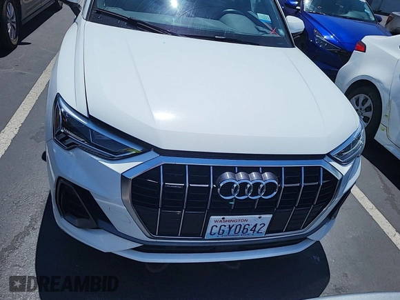 2023 Audi Q3 S line Premium with VIN WA1DECF37P1081194, listed as a IAAI auction lot 42796405 with 58,808 mi miles and . Bid and sale history available at DreamBid. Image 3.