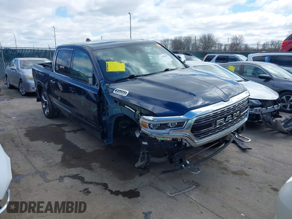 2021 Ram 1500 Limited with VIN 1C6SRFHT1MN578723, listed as a IAAI auction lot 41948681 with 75,715 mi miles and . Bid and sale history available at DreamBid. Image 1.