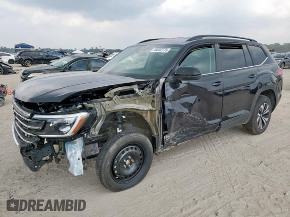2024 Volkswagen Atlas SE z VIN 1V2LR2CA4RC580463, wystawiony jako Copart lot #58002775 z przebiegiem 300 mil mil oraz Szkoda całkowita • Salvage title. Historia ofert i sprzedaży dostępna na DreamBid. Obrazek 1.