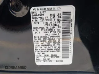 2017 Nissan Rogue SL with VIN JN8AT2MT4HW407893, listed as a IAAI auction lot 41975454 with 105,284 mi miles and . Bid and sale history available at DreamBid. Image 9.