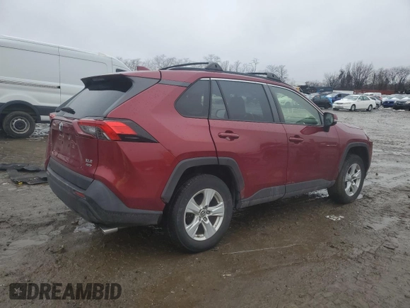 2019 Toyota RAV4 XLE with VIN JTMP1RFV5KD502131, listed as a Copart auction lot 44946185 with 90,674 mi miles and Salvage Title. Bid and sale history available at carsss.com. Image 3.
