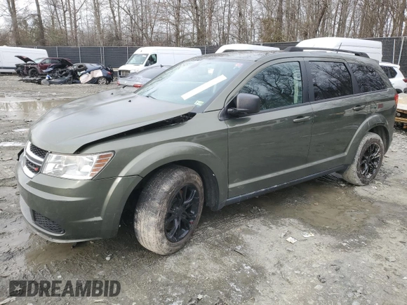 2018 Dodge Journey SE with VIN 3C4PDCAB7JT445621, listed as a Copart auction lot 43879445 with 100,700 mi miles and Salvage Title. Bid and sale history available at carsss.com. Image 1.