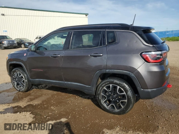 2021 Jeep Compass Trailhawk with VIN 3C4NJDDB7MT533137, listed as a Copart auction lot 56938215 with 92,507 mi miles and Salvage title. Bid and sale history available at DreamBid. Image 2.