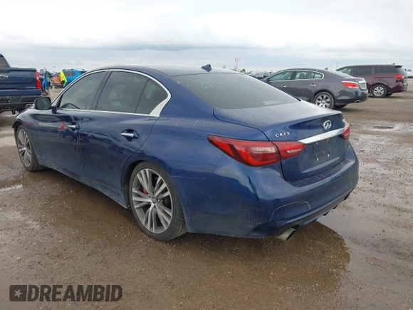 2018 Infiniti Q50 3.0t LUXE with VIN JN1EV7AP6JM360589, listed as a IAAI auction lot 41903402 with 69,371 mi miles. Bid and sale history available at carsss.com. Image 3.