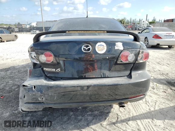 2008 Mazda 6 i Sport VE with VIN 1YVHP80C185M05834, listed as a Copart auction lot 55316975 with 224,431 mi miles and Salvage Title. Bid and sale history available at DreamBid. Image 6.