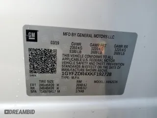 2019 Cadillac XT4 AWD Premium Luxury with VIN 1GYFZDR4XKF192728, listed as a Copart auction lot 51358775 with 0 mi miles and Salvage Title. Bid and sale history available at carsss.com. Image 14.