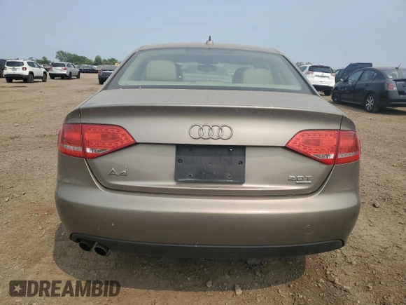 2011 Audi A4 Premium Plus with VIN WAUFFAFL4BN009433, listed as a Copart auction lot 59301185 with 122,158 mi miles and Salvage title. Bid and sale history available at DreamBid. Image 6.
