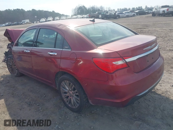 2013 Chrysler 200 Limited with VIN 1C3CCBCG1DN506605, listed as a IAAI auction lot 41674212 with 105,102 mi miles. Bid and sale history available at carsss.com. Image 3.