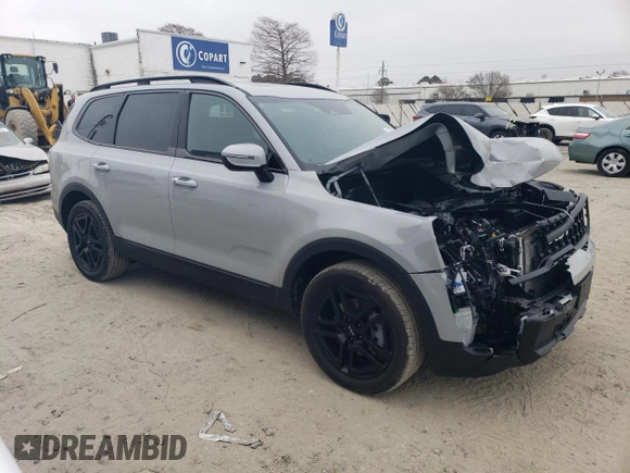 2024 Kia Telluride EX X-Line z VIN 5XYP3DGC0RG557043, wystawiony jako Copart lot #48745215 z przebiegiem 8 768 mil mil oraz Szkoda całkowita • Salvage title. Historia ofert i sprzedaży dostępna na DreamBid. Obrazek 4.