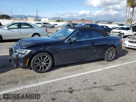 2023 BMW 4 Series 430i z VIN WBA23AT04PCL64980, wystawiony jako Copart lot #44556463 z przebiegiem 6 729 mil mil oraz . Historia ofert i sprzedaży dostępna na DreamBid. Obrazek 1.