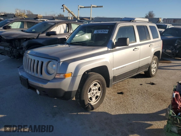 2017 Jeep Patriot 75th Anniversary with VIN 1C4NJRBB0HD122108, listed as a Copart auction lot 83192684 with 171,270 mi miles and Salvage Title. Bid and sale history available at carsss.com. Image 1.