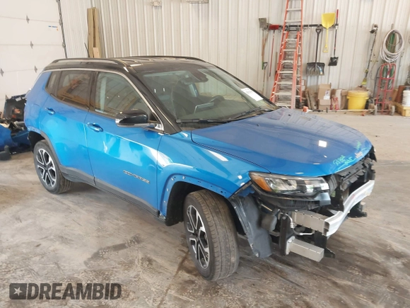 2022 Jeep Compass Limited с VIN 3C4NJDCB4NT171609, выставлен на аукционе IAAI как лот 42514398 с пробегом 32 050 миль миль и . История ставок и продаж доступна на DreamBid. Изображение 1.