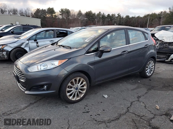 2017 Ford Fiesta Titanium with VIN 3FADP4FJ3HM109507, listed as a Copart auction lot 87182664 with 105,198 mi miles and Salvage Title. Bid and sale history available at DreamBid. Image 1.