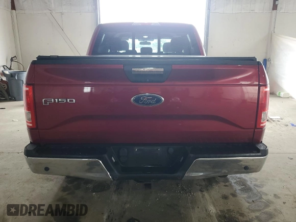 2016 Ford F-150 XLT with VIN 1FTEW1EG2GKF93746, listed as a Copart auction lot 57030625 with 124,989 mi miles and Salvage title. Bid and sale history available at DreamBid. Image 6.