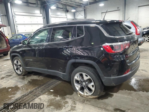 2020 Jeep Compass Limited with VIN 3C4NJCCB2LT169140, listed as a Copart auction lot 58001495 with 97,379 mi miles and Salvage title. Bid and sale history available at DreamBid. Image 2.