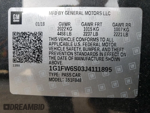 2018 Chevrolet Bolt EV LT with VIN 1G1FW6S03J4111895, listed as a Copart auction lot 41460533 with 53,688 mi miles. Bid and sale history available at carsss.com. Image 13.