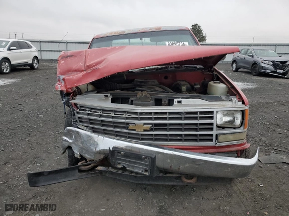 1990 Chevrolet C/K 1500 with VIN 2GCEK19Z8L1124789, listed as a Copart auction lot 83095734 with 163,393 mi miles and Salvage Title. Bid and sale history available at carsss.com. Image 5.