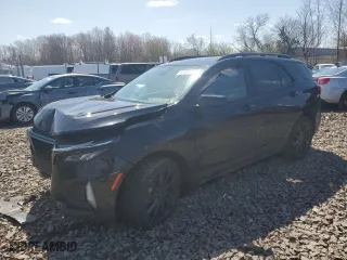 2023 Chevrolet Equinox RS with VIN 3GNAXMEGXPL145628, listed as a Copart auction lot 51387695 with 21,302 mi miles and Salvage Title. Bid and sale history available at carsss.com. Image 1.