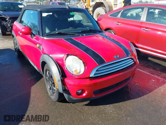 2009 MINI Convertible with VIN WMWMR33569TU95961, listed as a IAAI auction lot 41689845 with 107,934 mi miles and . Bid and sale history available at DreamBid. Image 6.