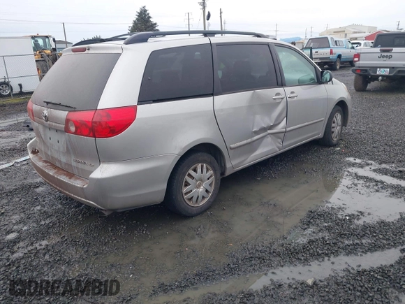 2007 Toyota Sienna CE with VIN 5TDZK23CX7S011856, listed as a IAAI auction lot 41825357 with 277,090 mi miles and . Bid and sale history available at DreamBid. Image 4.