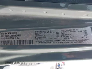 2021 Jeep Gladiator Sport S z VIN 1C6JJTAM1ML607525, wystawiony jako IAAI lot #41941550 z przebiegiem 59 283 mil mil oraz . Historia ofert i sprzedaży dostępna na DreamBid. Obrazek 9.