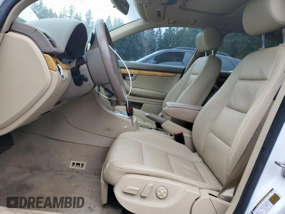 2008 Audi A4 2.0T with VIN WAUAF78E28A140405, listed as a Copart auction lot 51190195 with 169,585 mi miles and Clean title. Bid and sale history available at DreamBid. Image 7.