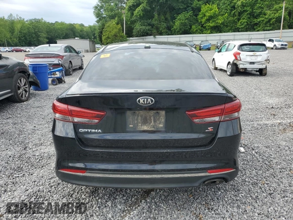 2018 Kia Optima S with VIN 5XXGT4L34JG232331, listed as a Copart auction lot 55635695 with 199,063 mi miles and Salvage title. Bid and sale history available at DreamBid. Image 6.