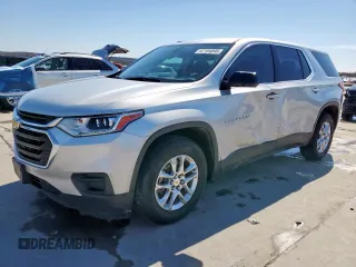 2020 Chevrolet Traverse LS with VIN 1GNERFKW8LJ128590, listed as a Copart auction lot 47194995 with 134,883 mi miles and Salvage Title. Bid and sale history available at carsss.com. Image 1.