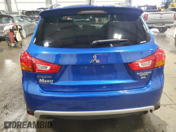 2015 Mitsubishi Outlander Sport 2.4 GT with VIN 4A4AR4AW9FE033894, listed as a Copart auction lot 87880505 with 73,760 mi miles and Salvage Title. Bid and sale history available at carsss.com. Image 6.