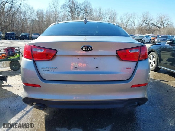 2015 Kia Optima LX with VIN KNAGM4A73F5583467, listed as a IAAI auction lot 41817212 with 123,995 mi miles. Bid and sale history available at carsss.com. Image 17.