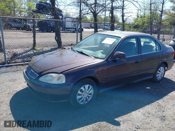 2000 Honda Civic EX with VIN 2HGEJ8643YH528913, listed as a IAAI auction lot 42144945 with 259,493 mi miles. Bid and sale history available at carsss.com. Image 2.