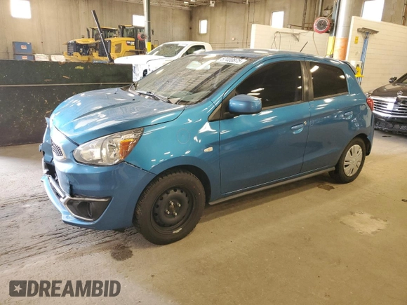 2018 Mitsubishi Mirage ES with VIN ML32A3HJ3JH007020, listed as a Copart auction lot 57400875 with 111,177 mi miles and Salvage title. Bid and sale history available at DreamBid. Image 1.