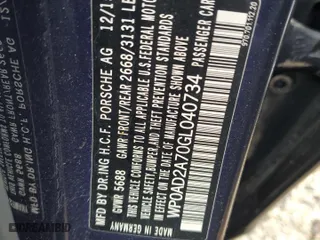 2016 Porsche Panamera S Hybrid with VIN WP0AD2A70GL040734, listed as a Copart auction lot 74399484 with 0 mi miles and Non Repairable. Bid and sale history available at carsss.com. Image 13.