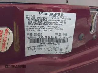 2007 Ford Focus S with VIN 1FAFP34N17W250308, listed as a IAAI auction lot 42164002 with 160,574 mi miles and . Bid and sale history available at carsss.com. Image 9.