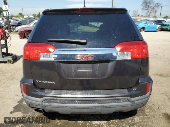 2016 GMC Terrain SLE with VIN 2GKALMEK8G6151252, listed as a Copart auction lot 52784075 with 51,523 mi miles and Salvage Title. Bid and sale history available at DreamBid. Image 6.