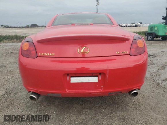 2002 Lexus SC 430 with VIN JTHFN48Y420016541, listed as a Copart auction lot 74678694 with Not Provided miles and Non Repairable. Bid and sale history available at DreamBid. Image 6.